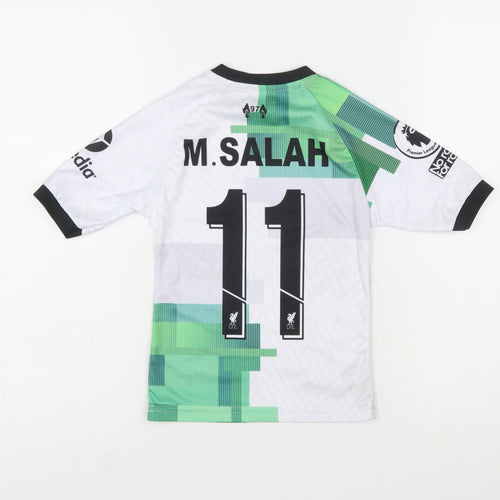 Nike Boys Liverpool FC White Green Football Shirt Size 6 Years Dri-FIT