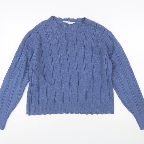 Marks and Spencer Per Una Women's Blue Knit Jumper Size 16