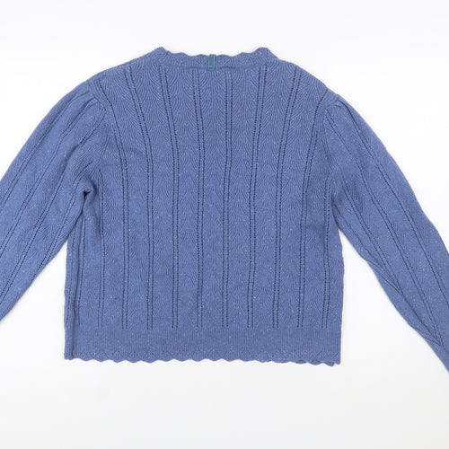 Marks and Spencer Per Una Women's Blue Knit Jumper Size 16