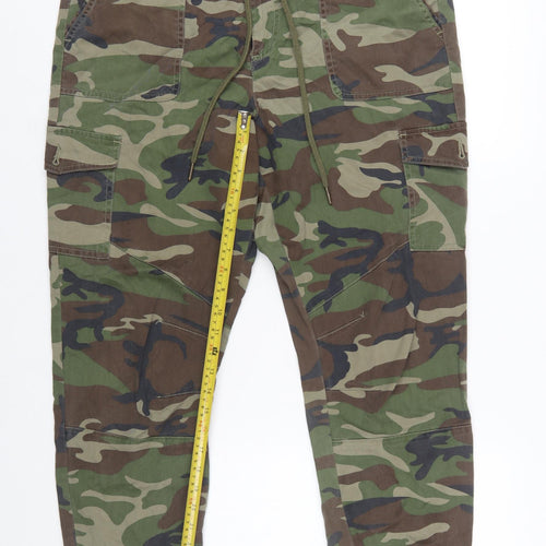 Very Womens Green Camouflage Cargo Trousers Size 14 Tall