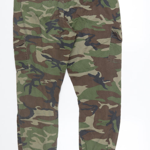 Very Womens Green Camouflage Cargo Trousers Size 14 Tall