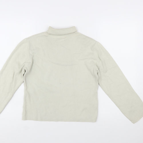 Lucy & Yak Women's Beige Roll Neck Jumper M Organic Cotton Blend