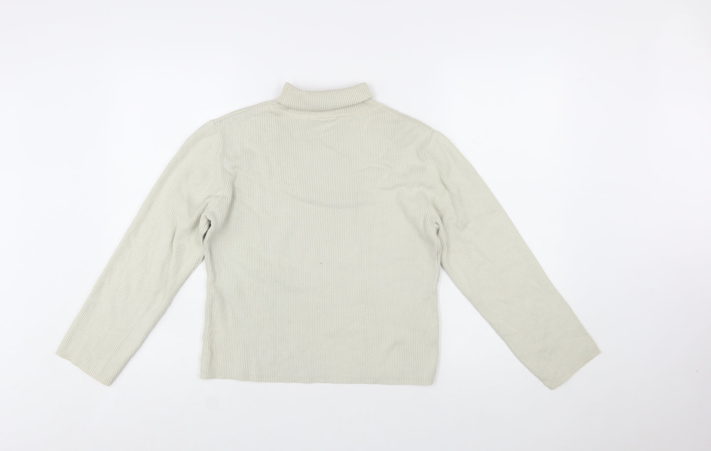 Lucy & Yak Women's Beige Roll Neck Jumper M Organic Cotton Blend