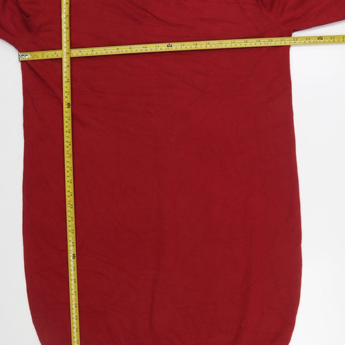 Roman Women Red Size 18 Jumper Dress Knit Long Sleeve