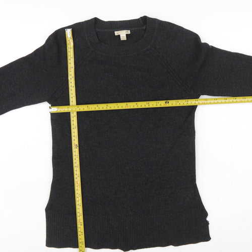 Gap Womens Black Cashmere Crew Neck Jumper XS Slim Fit
