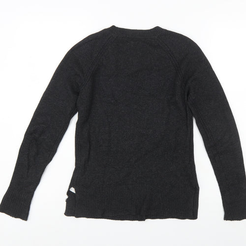 Gap Womens Black Cashmere Crew Neck Jumper XS Slim Fit