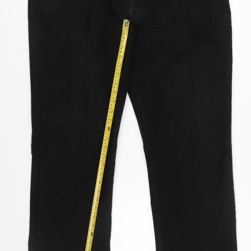 Marks and Spencer Blue Harbour Men's Black Straight Jeans 42W 33L Regular Fit