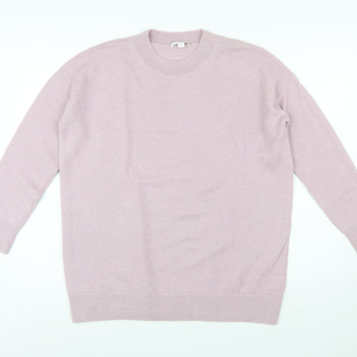 COS Women's Pink Alpaca Crew Neck Jumper Size S