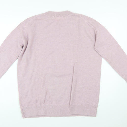 COS Women's Pink Alpaca Crew Neck Jumper Size S