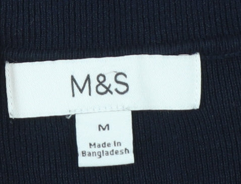 Marks and Spencer Women’s Blue Short Sleeve Button Cardigan M