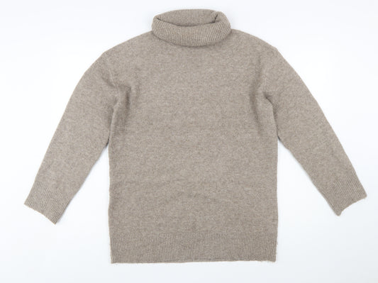New Look Women's Beige Roll Neck Knit Jumper Size S