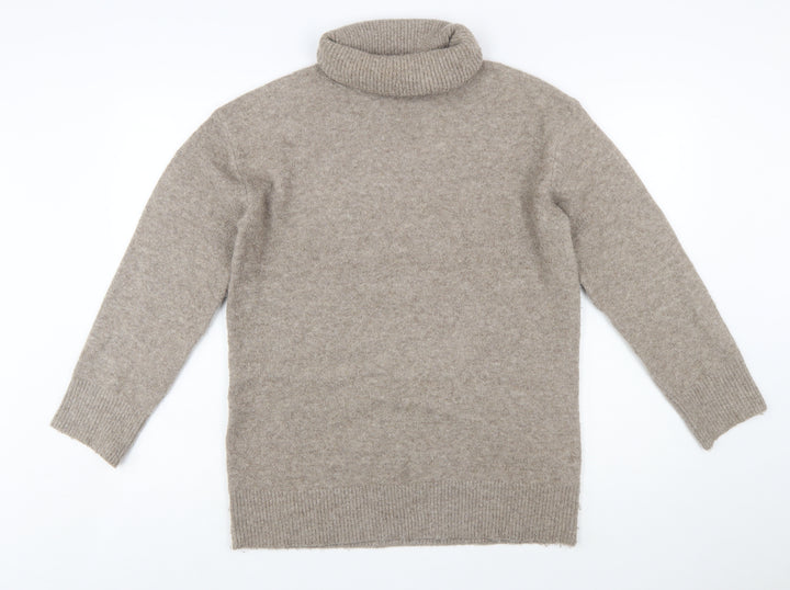 New Look Women's Beige Roll Neck Knit Jumper Size S