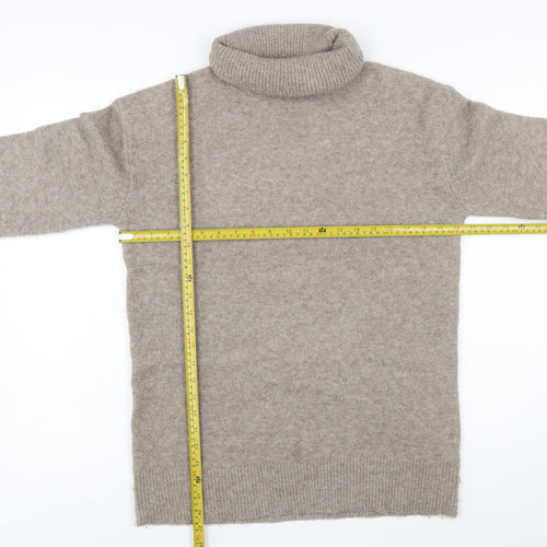 New Look Women's Beige Roll Neck Knit Jumper Size S