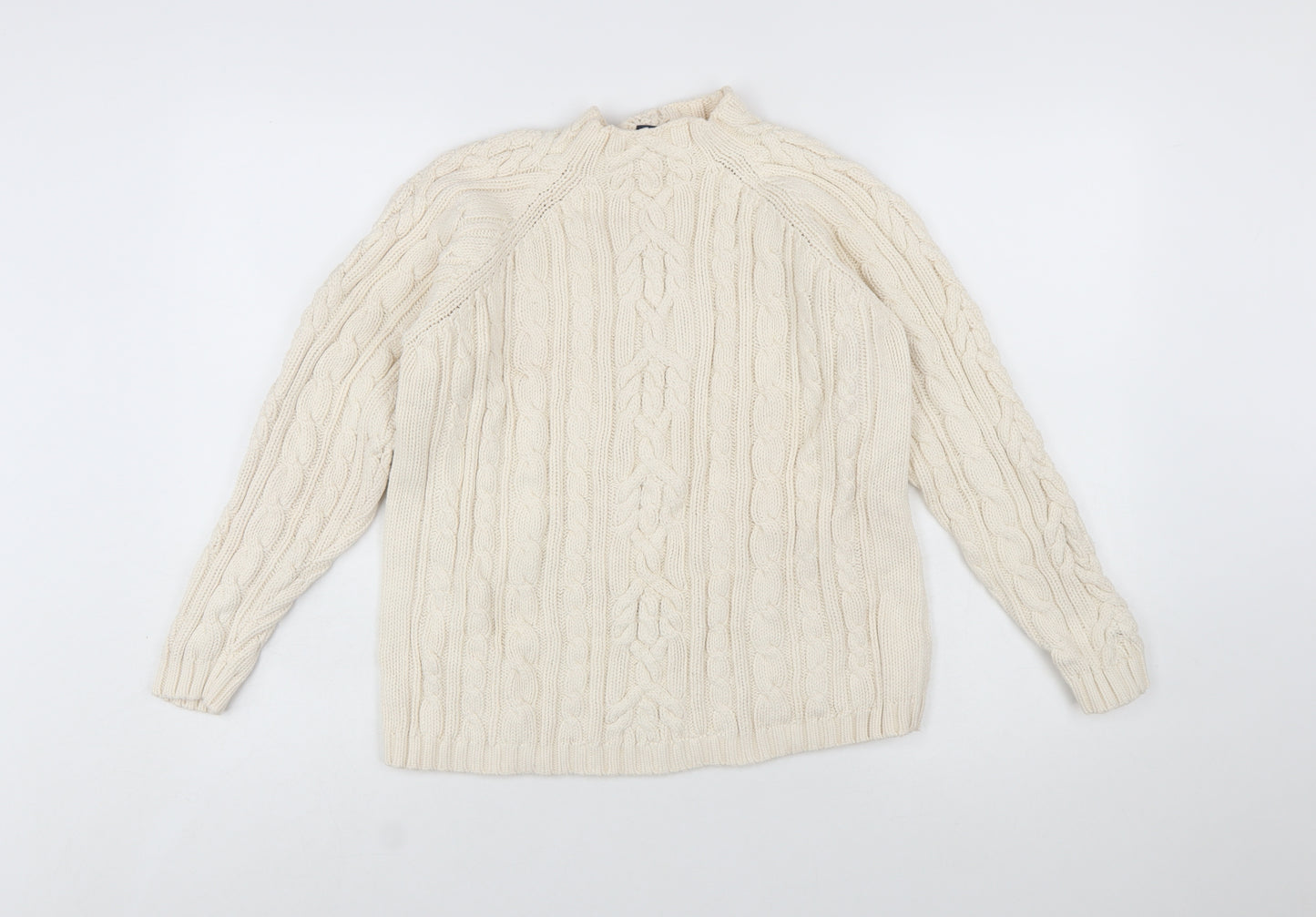 Debenhams Women’s Ivory Cable-Knit Cotton Jumper Size 12-14