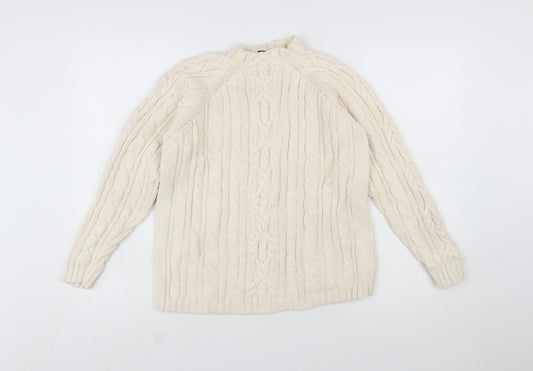 Debenhams Women’s Ivory Cable-Knit Cotton Jumper Size 12-14