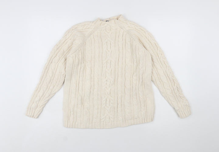Debenhams Women’s Ivory Cable-Knit Cotton Jumper Size 12-14