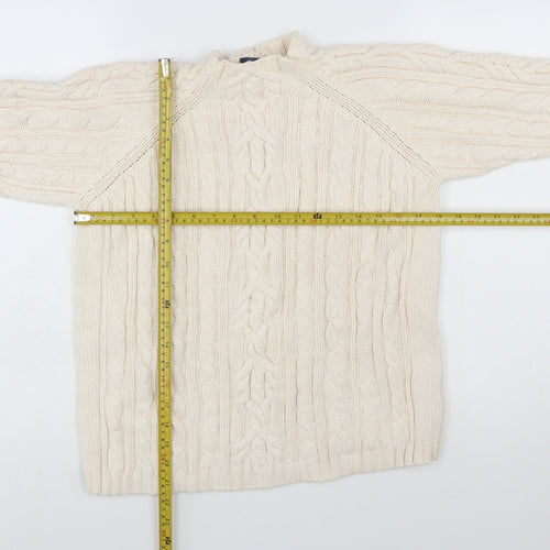 Debenhams Women’s Ivory Cable-Knit Cotton Jumper Size 12-14