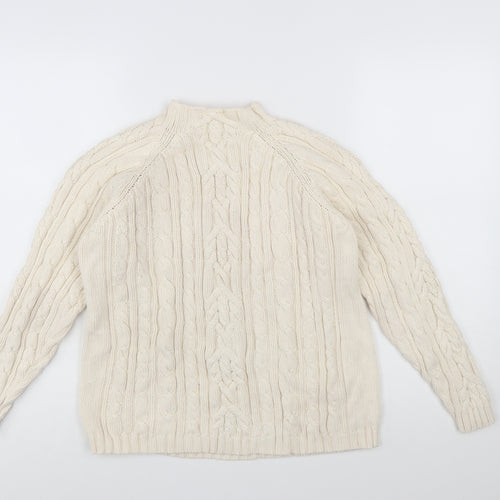 Debenhams Women’s Ivory Cable-Knit Cotton Jumper Size 12-14