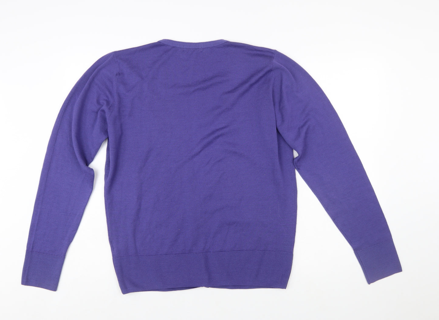 Henri Lloyd Women's Purple Wool V-Neck Cardigan Size 6