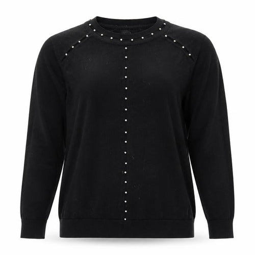 Star by Julien Macdonald Womens Black Beaded Crew Neck Jumper Size 12