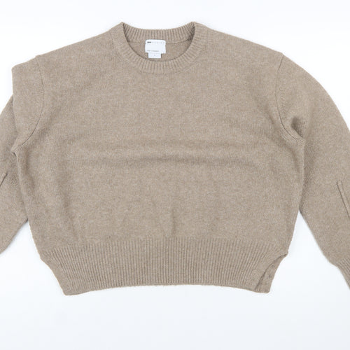 ASOS DESIGN Women’s Beige Crew Neck Knit Jumper Size S 8-10