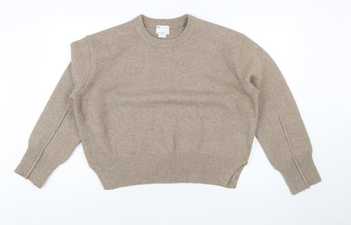 ASOS DESIGN Women’s Beige Crew Neck Knit Jumper Size S 8-10