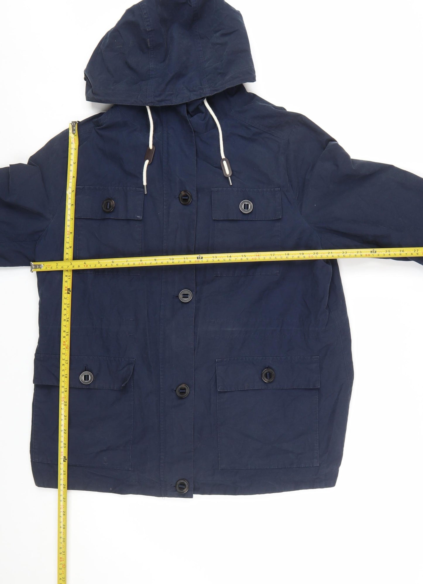 Marks and Spencer Women Blue Hooded Parka Jacket Size 18