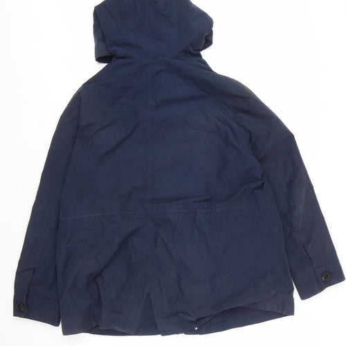 Marks and Spencer Women Blue Hooded Parka Jacket Size 18