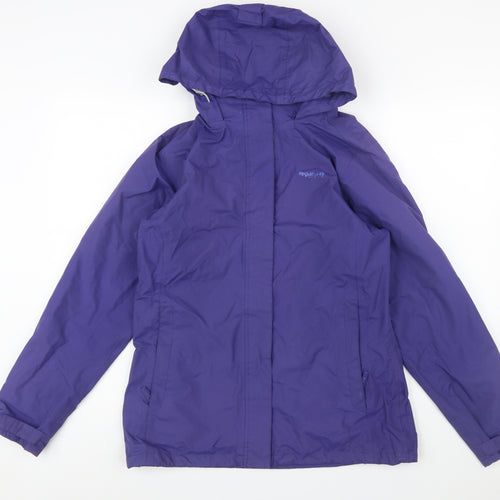 Regatta Womens Purple Hooded Waterproof Jacket UK 12