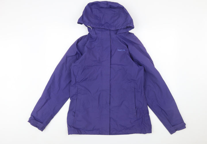 Regatta Womens Purple Hooded Waterproof Jacket UK 12