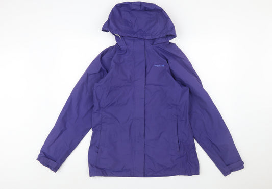 Regatta Womens Purple Hooded Waterproof Jacket UK 12