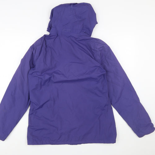 Regatta Womens Purple Hooded Waterproof Jacket UK 12
