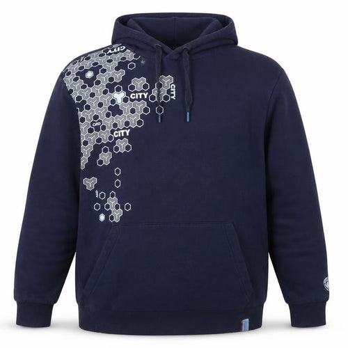Manchester City Men's Navy 2XL Pullover Hoodie Cotton Blend Graphic