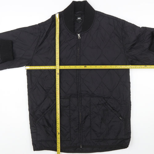 Edwin Men’s Black Quilted Nylon Zip Jacket Size M Casual