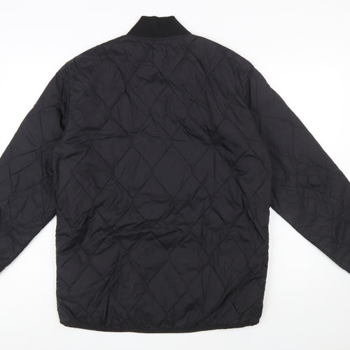 Edwin Men’s Black Quilted Nylon Zip Jacket Size M Casual