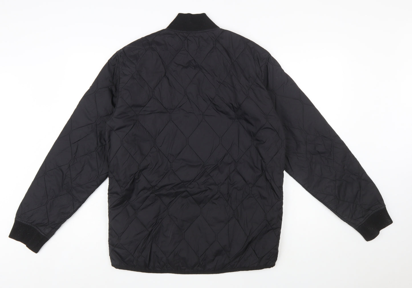 Edwin Men’s Black Quilted Nylon Zip Jacket Size M Casual