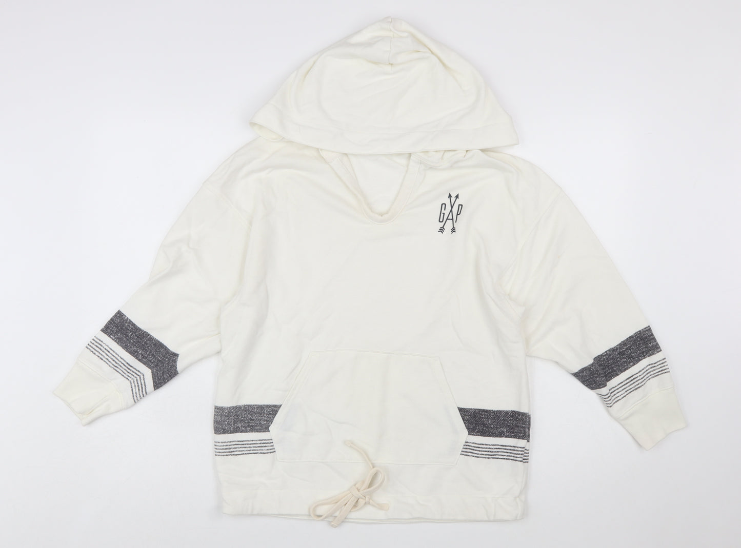 GAP Women’s Ivory Pullover Hoodie Medium Cotton Blend Casual