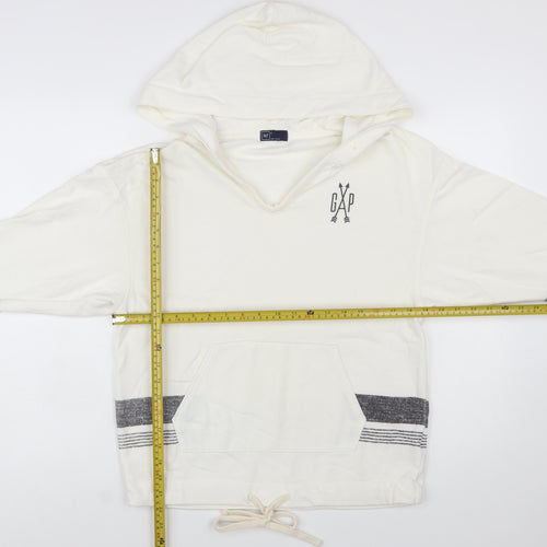 GAP Women’s Ivory Pullover Hoodie Medium Cotton Blend Casual