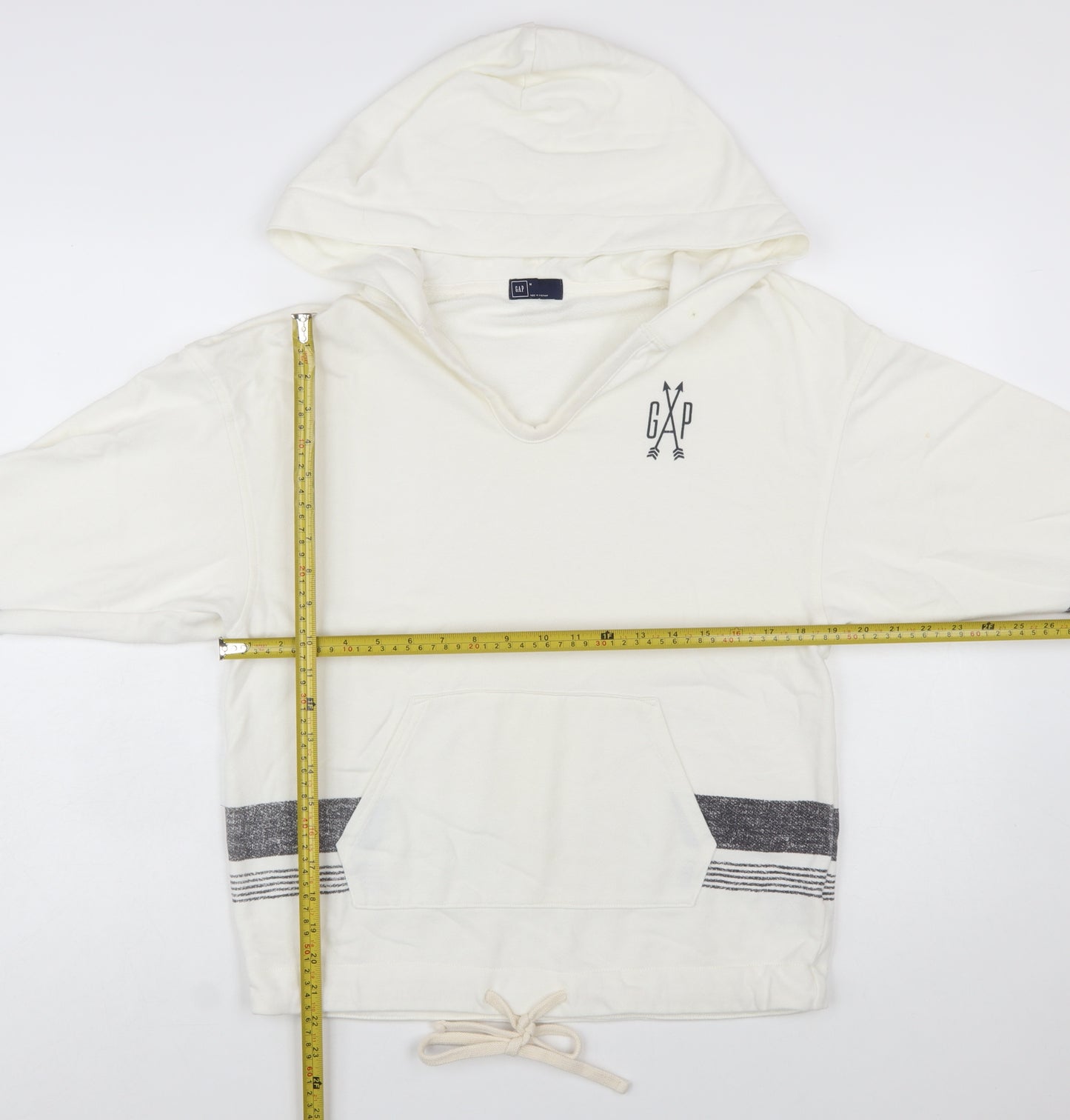 GAP Women’s Ivory Pullover Hoodie Medium Cotton Blend Casual