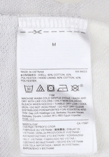GAP Women’s Ivory Pullover Hoodie Medium Cotton Blend Casual