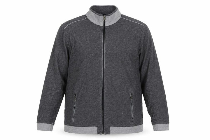 Hugo Boss Men's Grey Full Zip Regular Fit Sweatshirt XXL