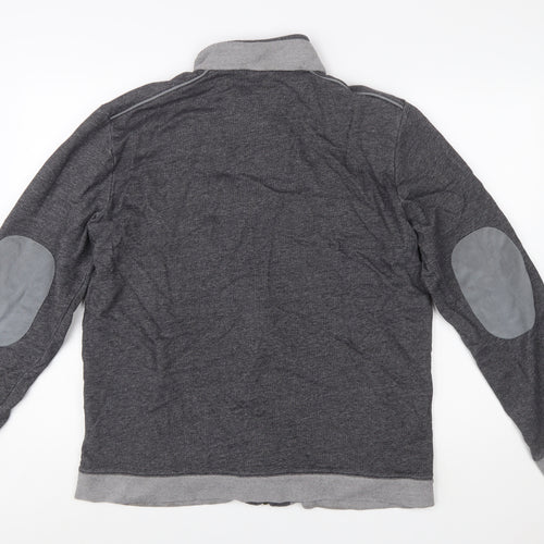 Hugo Boss Men's Grey Full Zip Regular Fit Sweatshirt XXL