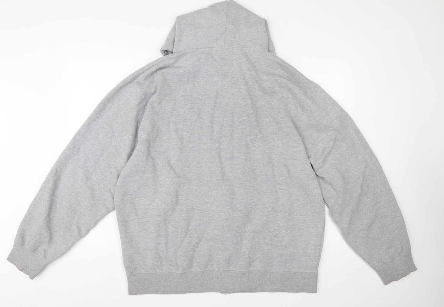 FILA Men's Grey 2XL Full Zip Fleece Hoodie with Logo