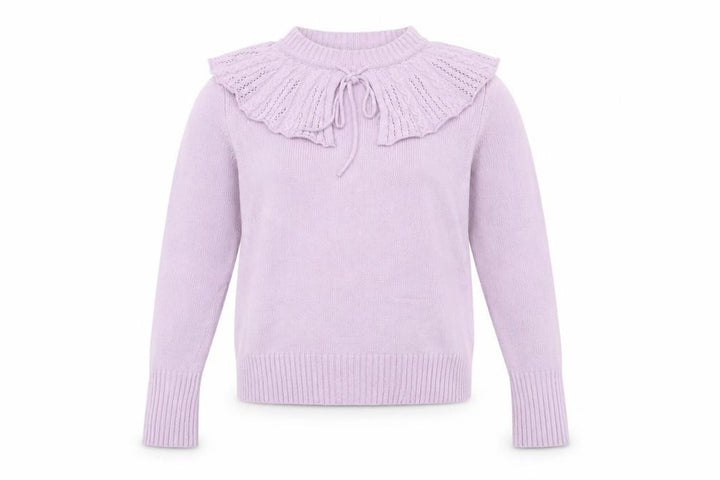 Oasis Women's Purple Ruffle High Neck Knit Jumper L