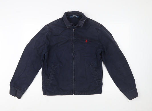 Ralph Lauren Men’s Blue Cotton Bomber Jacket Size S
