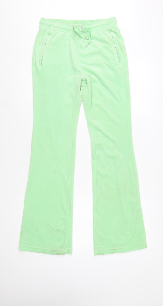 Juicy Couture Women’s Green Velour Flared Sweatpants S