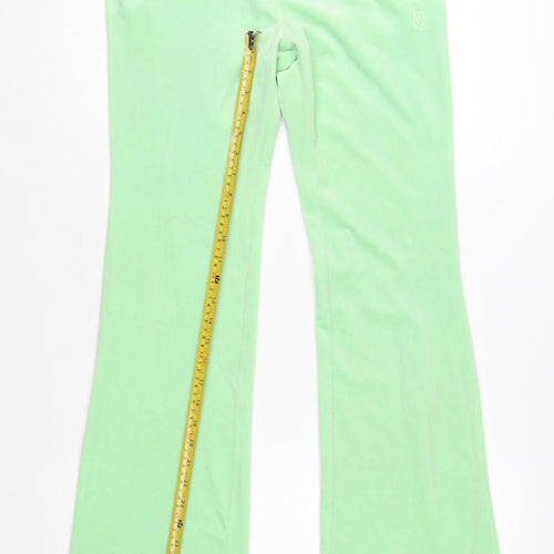 Juicy Couture Women’s Green Velour Flared Sweatpants S