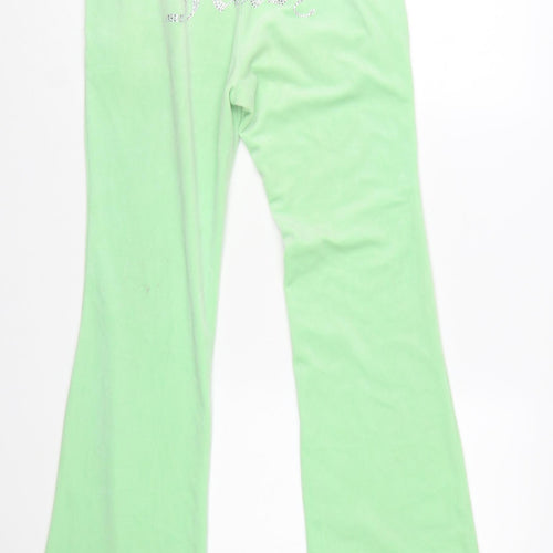 Juicy Couture Women’s Green Velour Flared Sweatpants S