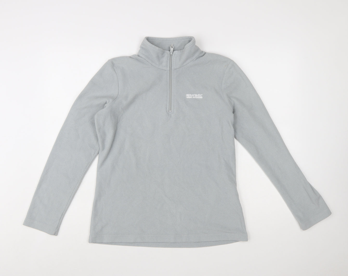 Regatta Womens Grey Fleece Half Zip Pullover UK 10 Outdoor Sweatshirt