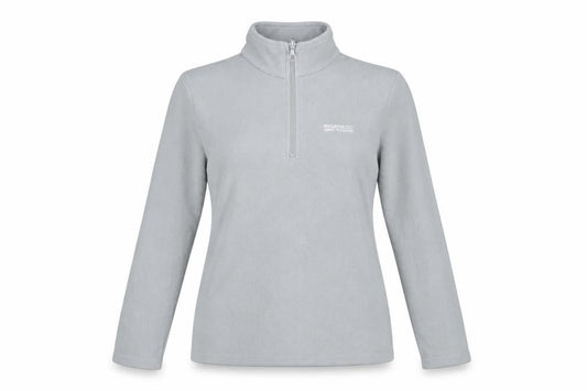 Front view of Regatta women’s grey fleece half zip pullover uk 10 outdoor sweatshirt